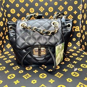 NWT!! Badgley Mischka Mini Quilted Backpack